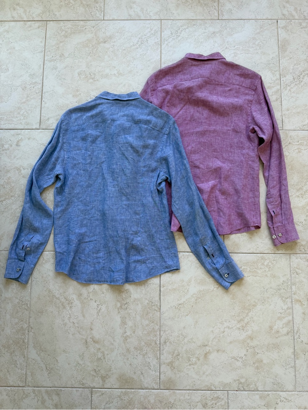 UNTUCKIT Men's Bundle of 2 Linen Long Sleeve Button Up Shirts - Picture 3 of 4